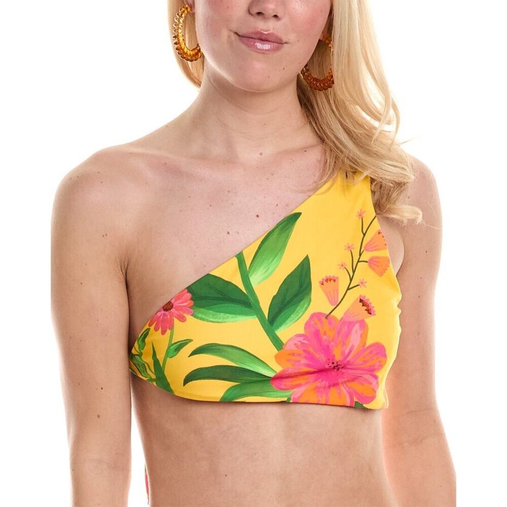 Farm Rio Romantic Garden One-Shoulder Bikini Top